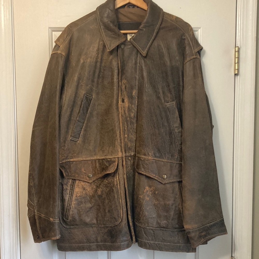 Michael Hoban Vintage Distressed Leather Jacket
